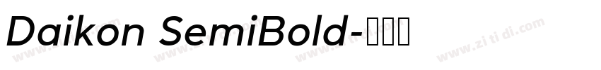 Daikon SemiBold字体转换